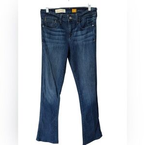 Anthropologie Pilcro And The Letterpress Stet Flare Jean Blue Dark Wash Size 29T